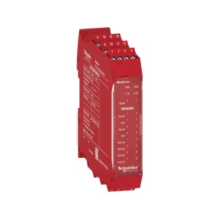 Schneider Electric XPSMCMRO0004DA, Modicon MCM, Güvenlik Rölesi Çıkış Modülü, 4 Röle Çıkışı, Teşhis Çıkışlı