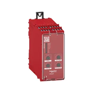 Schneider Electric XPSUAT33A3AP, Harmony XPSU, Gecikmeli Çok Fonksiyonlu Güvenlik Rölesi, 3NA Anlık+3NA+1NK Gecikmeli, 0-900 sn, 48-240 Volt AC, CAT4