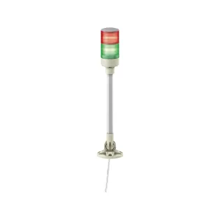 Schneider Electric XVGB2SM, Easy Harmony XVG, Monoblok Montaj Ayağı ve Döndürülebilir Dirsek Bağlantılı Buzzerlı ve Işıklı Kolon, 2 Katlı, Yeşil ve Kırmızı Ledli, 24 Volt AC/DC