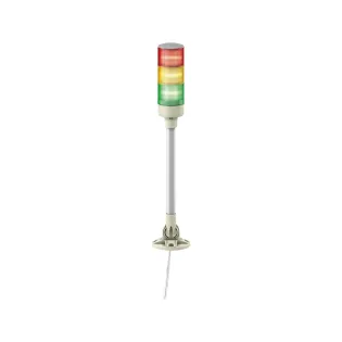 Schneider Electric XVGB3M, Easy Harmony XVG, Monoblok Montaj Ayağı ve Döndürülebilir Dirsek Bağlantılı Işıklı Kolon, 3 Katlı, Yeşil, Kırmızı ve Sarı Ledli, 24 Volt AC/DC