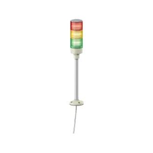Schneider Electric XVGB3SH, Easy Harmony XVG, Monoblok Montaj Ayağı ve Alt Plaka Bağlantılı Buzzerlı ve Işıklı Kolon, 3 Katlı, Yeşil, Kırmızı ve Sarı Ledli, 24 Volt AC/DC