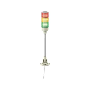 Schneider Electric XVGB3SM, Easy Harmony XVG, Monoblok Montaj Ayağı ve Döndürülebilir Dirsek Bağlantılı Buzzerlı ve Işıklı Kolon, 3 Katlı, Yeşil, Kırmızı ve Sarı Ledli, 24 Volt AC/DC