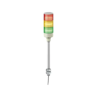 Schneider Electric XVGB3ST, Easy Harmony XVG, Monoblok Montaj Ayağı ile Doğrudan Bağlantılı Buzzerlı ve Işıklı Kolon, 3 Katlı, Yeşil, Kırmızı ve Sarı Ledli, 24 Volt AC/DC
