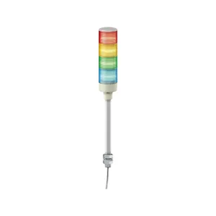 Schneider Electric XVGB4ST, Easy Harmony XVG, Monoblok Montaj Ayağı ile Doğrudan Bağlantılı Buzzerlı ve Işıklı Kolon, 4 Katlı, Yeşil, Kırmızı, Sarı ve Mavi Ledli, 24 Volt AC/DC
