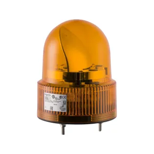Schneider Electric XVR12B05S, Harmony XVR, Işıklı Döner Aynalı İkaz Lambası, Buzzerlı, Turuncu, Ledli, 24 Volt AC/DC, IP23