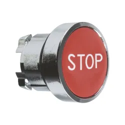 Schneider Electric ZB4BA434, Harmony Plus Stil 4, Kırmızı, "Stop" Yazılı Yaylı Buton Kafası, 22mm