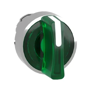 Schneider Electric ZB4BK1333, Harmony Stil 4, XB4BK13 Serisi Işıklı Kalıcı Mandal Butonlar için Kafa, 1-0-2 Konumlu, Yeşil