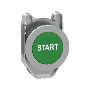 Schneider Electric ZB4FA333, Harmony Plus Stil 4, Yeşil, "Start" Yazılı Yaylı Buton Kafası, 30mm