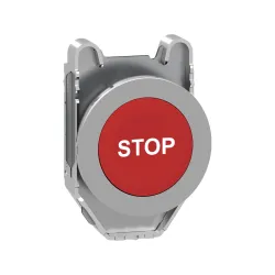 Schneider Electric ZB4FA434, Harmony Plus Stil 4, Kırmızı, "Stop" Yazılı Yaylı Buton Kafası, 30mm