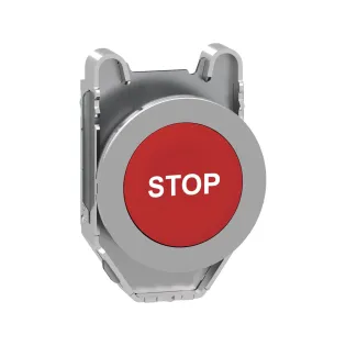 Schneider Electric ZB4FA434, Harmony Plus Stil 4, Kırmızı, "Stop" Yazılı Yaylı Buton Kafası, 30mm