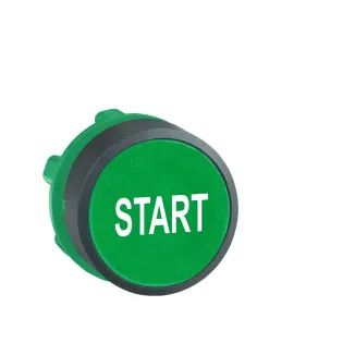 Schneider Electric ZB5AA333, Harmony Plus Stil 5, Yeşil, "Start" Yazılı Yaylı Buton Kafası, 22mm