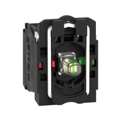 Schneider Electric ZB5AW0B15, Harmony Stil 5, Beyaz, Ledli Buton Gövdesi ve Kontak Blok, 24 Volt AC/DC, 1NA+1NK, 22mm
