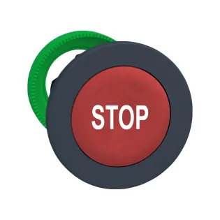 Schneider Electric ZB5FA434, Harmony Plus Stil 5, Kırmızı, "Stop" Yazılı Yaylı Buton Kafası, 30mm