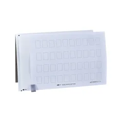 Schneider Electric ZBY5100, Harmony Stil 4/5, Butonlar Etiket Tutucuları için Şeffaf Koruyucu ve Boş Etiket, 40'lı Sayfa