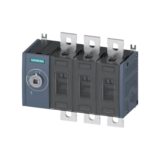 Siemens 3KD3630-0PE10-0, Sentron 3KD, 250 Amper, 3 Kutuplu, Sigortasız Yük Ayırıcı, Soldan Tahrikli, Boy 3