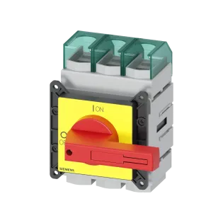 Siemens 3LD2405-0TK13, Sentron 3LD, 250 Amper, 132 kW, 3 Kutuplu, Emniyet Şalteri, Kırmızı-Sarı