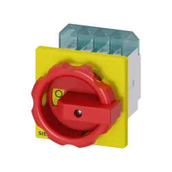 Siemens 3LD2504-0TK53, Sentron 3LD, 63 Amper, 22 kW, 3 Kutuplu, Emniyet Şalteri, Kırmızı-Sarı