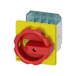 Siemens 3LD2804-0TK53, Sentron 3LD, 125 Amper, 45 kW, 3 Kutuplu, Emniyet Şalteri, Kırmızı-Sarı