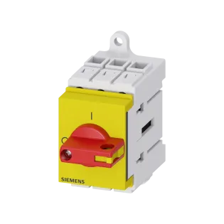 Siemens 3LD3330-0TK13, Sentron 3LD, 40 Amper, 15 kW, 3 Kutuplu, Emniyet Şalteri, Kırmızı-Sarı