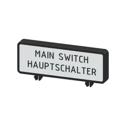 Siemens 3LD9286-1A, Sentron 3LD, Ana ve Emniyet Şalterleri için Etiket, Main Switch/Hauptschalter