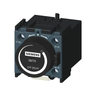 Siemens 3MT7900-0PN30, SinoPlus 3MT7, Kontaktörler İçin Çekmede Gecikmeli Pnömatik Zaman Rölesi, 10-180sn, 1NA+1NK, Boy 0-4
