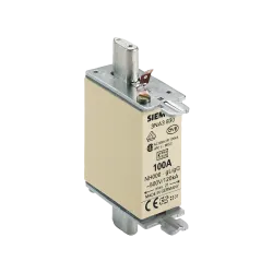 Siemens 3NA3830, Sentron Steatit, 100 Amper, Bıçaklı Sigorta, gG Tipi, 500 Volt AC, NH000
