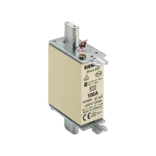 Siemens 3NA3830, Sentron Steatit, 100 Amper, Bıçaklı Sigorta, gG Tipi, 500 Volt AC, NH000