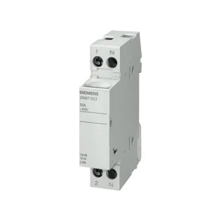 Siemens 3NW7353, Sentron 3NW, 20 Amper, 1 Kutup+Nötr, Kartuş Sigorta Yuvası, 8x32mm Sigortalar için