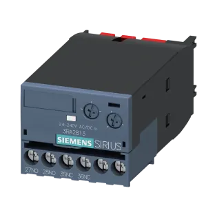 Siemens 3RA2813-1FW10, Sirius 3RT, Çekmede Gecikmeli Elektronik Zaman Rölesi, 0.05-100 sn, 24-240 Volt AC/DC, 1NA+1NK, S00-S3