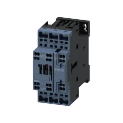 Siemens 3RT2025-2AP00, Sirius 3RT2, 17 Amper, 7.5 kW, 3 Kutuplu, Kontaktör, Yaylı Bağlantı, 230 Volt AC, 1NA+1NK, S0