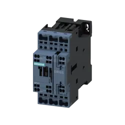 Siemens 3RT2026-2BB40, Sirius 3RT2, 25 Amper, 11 kW, 3 Kutuplu, Kontaktör, Yaylı Bağlantı, 24 Volt DC, 1NA+1NK, S0