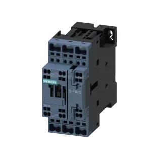 Siemens 3RT2026-2BB40, Sirius 3RT2, 25 Amper, 11 kW, 3 Kutuplu, Kontaktör, Yaylı Bağlantı, 24 Volt DC, 1NA+1NK, S0
