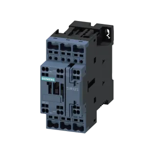 Siemens 3RT2028-2BB40, Sirius 3RT2, 38 Amper, 18.5 kW, 3 Kutuplu, Kontaktör, Yaylı Bağlantı, 24 Volt DC, 1NA+1NK, S0