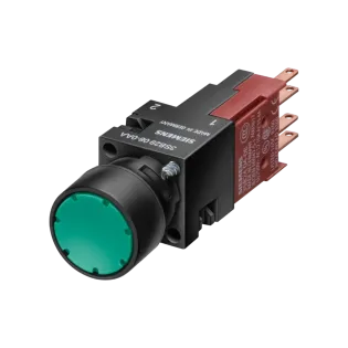 Siemens 3SB2226-0AD01, Sirius Command 3SB2, Plastik, Sarı, Işıklı Yaylı Buton, 24 Volt AC/DC, 1NA, 16mm