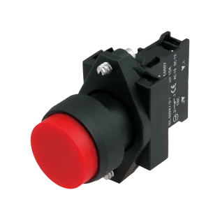 Siemens 3SB6110-0AB60-1BA0, Sirius Command 3SB6, Plastik, Beyaz, Yaylı Buton, 1NA, 22mm