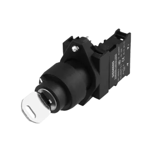 Siemens 3SB6110-4AA11-1BA0, Sirius Command 3SB6, Plastik, Siyah, Kilitli Mandal Buton, 0-1 Konumlu, 1NA, 22mm