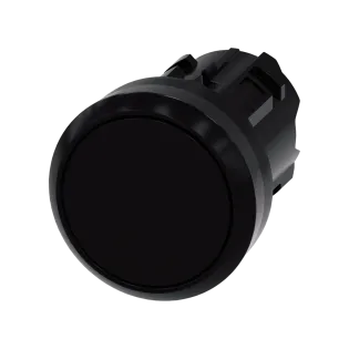 Siemens 3SU1000-0AB10-0AA0, Sirius ACT, Plastik, Siyah, Yaylı Buton Kafası, 22mm