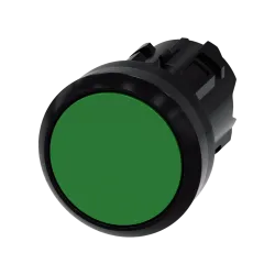 Siemens 3SU1000-0AB40-0AA0, Sirius ACT, Plastik, Yeşil, Yaylı Buton Kafası, 22mm