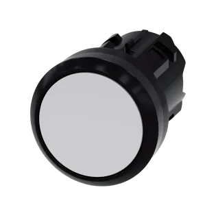 Siemens 3SU1000-0AB60-0AA0, Sirius ACT, Plastik, Beyaz, Yaylı Buton Kafası, 22mm