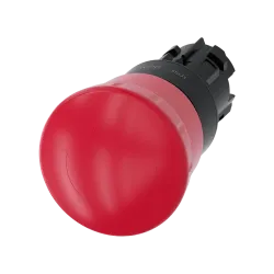 Siemens 3SU1000-1HB20-0AA0, Sirius ACT, Plastik, Kırmızı, 40mm Mantar Kafalı, Çevir-Kur Acil Stop Buton Kafası, 22mm