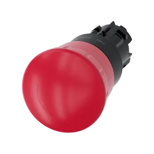 Siemens 3SU1000-1HB20-0AA0, Sirius ACT, Plastik, Kırmızı, 40mm Mantar Kafalı, Çevir-Kur Acil Stop Buton Kafası, 22mm