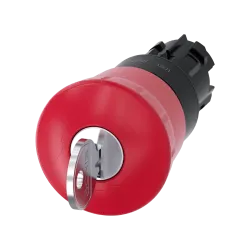 Siemens 3SU1000-1HF20-0AA0, Sirius ACT, Plastik, Kırmızı, 40mm Mantar Kafalı, Kilitli Acil Stop Buton Kafası, 22mm