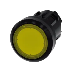 Siemens 3SU1001-0AB30-0AA0, Sirius ACT, Plastik, Sarı, Işıklandırılabilir Yaylı Buton Kafası, 22mm