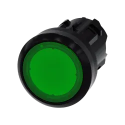 Siemens 3SU1001-0AB40-0AA0, Sirius ACT, Plastik, Yeşil, Işıklandırılabilir Yaylı Buton Kafası, 22mm