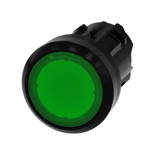 Siemens 3SU1001-0AB40-0AA0, Sirius ACT, Plastik, Yeşil, Işıklandırılabilir Yaylı Buton Kafası, 22mm