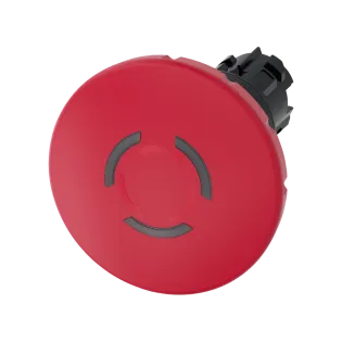 Siemens 3SU1001-1JB20-0AA0, Sirius ACT, Plastik, Kırmızı, 60mm Mantar Kafalı, Işıklı Çevir-Kur Acil Stop Buton Kafası, 22mm
