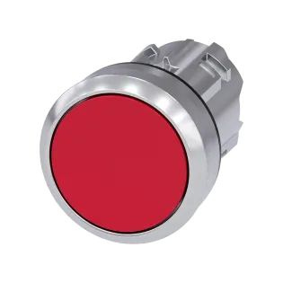 Siemens 3SU1050-0AB20-0AA0, Sirius ACT, Parlak Metal, Kırmızı, Yaylı Buton Kafası, 22mm