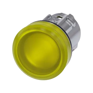 Siemens 3SU1051-6AA30-0AA0, Sirius ACT, Parlak Metal, Sarı, Sinyal Lambası Kafası, 22mm