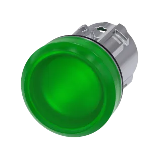 Siemens 3SU1051-6AA40-0AA0, Sirius ACT, Parlak Metal, Yeşil, Sinyal Lambası Kafası, 22mm