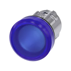 Siemens 3SU1051-6AA50-0AA0, Sirius ACT, Parlak Metal, Mavi, Sinyal Lambası Kafası, 22mm